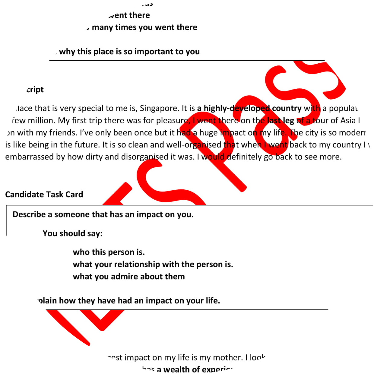 IELTS Speaking and Writing Model Answers and Vocabulary